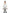 Men's knee length reversible down-filled parka with non-removable hood in Chalk