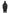 Men's knee length reversible down-filled parka with non-removable hood in Black