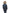Kid's knee length parka with magnetized closure in Navy