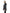 Women's waist length windbreaker with two chest pockets in Black