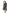 Kid's hip length fishtail rain jacket with hood in Black