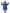 Kids' hip length raincoat with hood in Royal