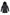 Women's thigh length raincoat with collar and non-removable hood in Black