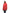 Women's thigh length raincoat with collar and non-removable hood in Vermillion