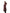 Women's down filled double breasted peacoat with a belted waist in Red Rum