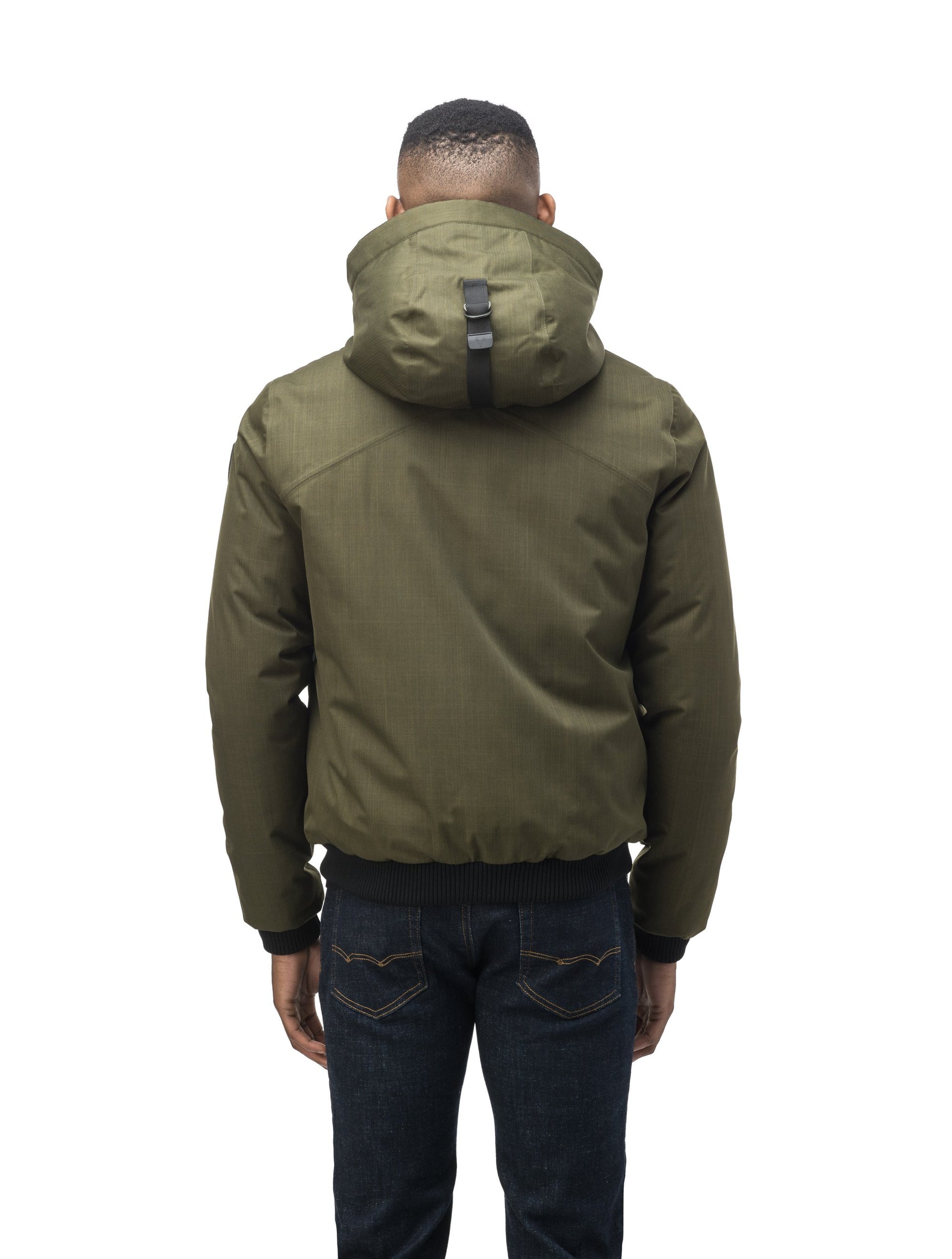 Men's waist length bomber with four huge pockets on the front in Fatigue