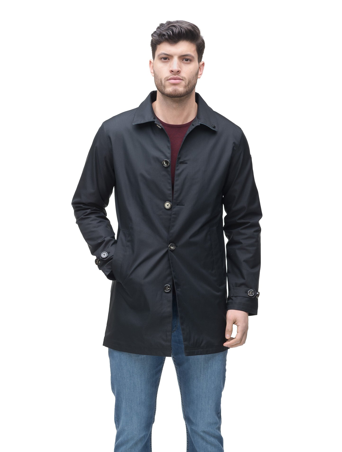 Men's Macintosh style raincoat in Black