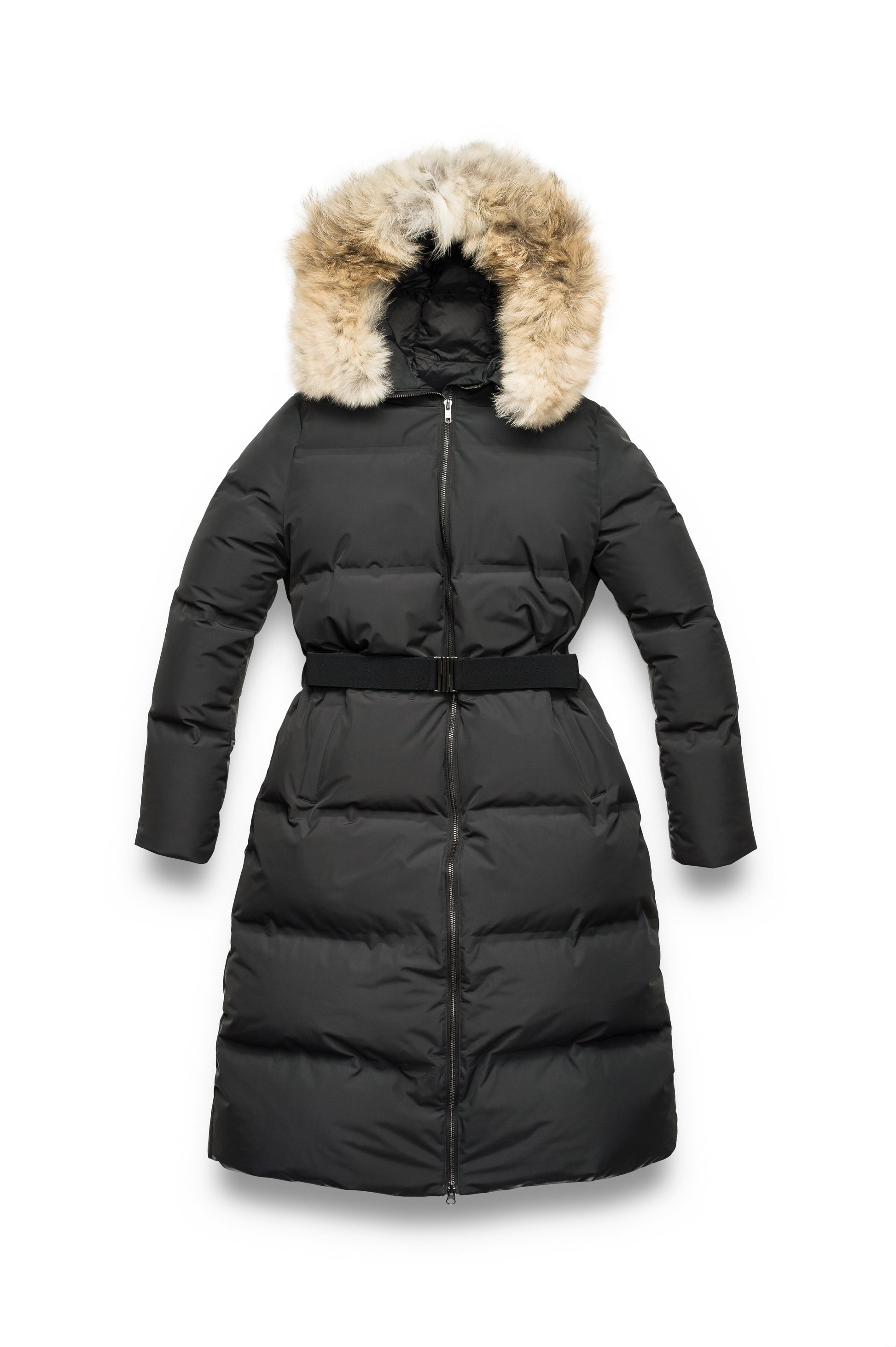 Women's ankle length puffer jacket with a minimalist modern design,ÃƒÆ’Ã†â€™Ãƒâ€ Ã¢â‚¬â„¢ÃƒÆ’Ã¢â‚¬Â ÃƒÂ¢Ã¢â€šÂ¬Ã¢â€žÂ¢ÃƒÆ’Ã†â€™Ãƒâ€šÃ‚Â¢ÃƒÆ’Ã‚Â¢ÃƒÂ¢Ã¢â€šÂ¬Ã…Â¡Ãƒâ€šÃ‚Â¬ÃƒÆ’Ã¢â‚¬Â¦Ãƒâ€šÃ‚Â¡ÃƒÆ’Ã†â€™Ãƒâ€ Ã¢â‚¬â„¢ÃƒÆ’Ã‚Â¢ÃƒÂ¢Ã¢â‚¬Å¡Ã‚Â¬Ãƒâ€¦Ã‚Â¡ÃƒÆ’Ã†â€™ÃƒÂ¢Ã¢â€šÂ¬Ã…Â¡ÃƒÆ’Ã¢â‚¬Å¡Ãƒâ€šÃ‚Â featuring an exposed zipper, and seamless puffer channels in Black