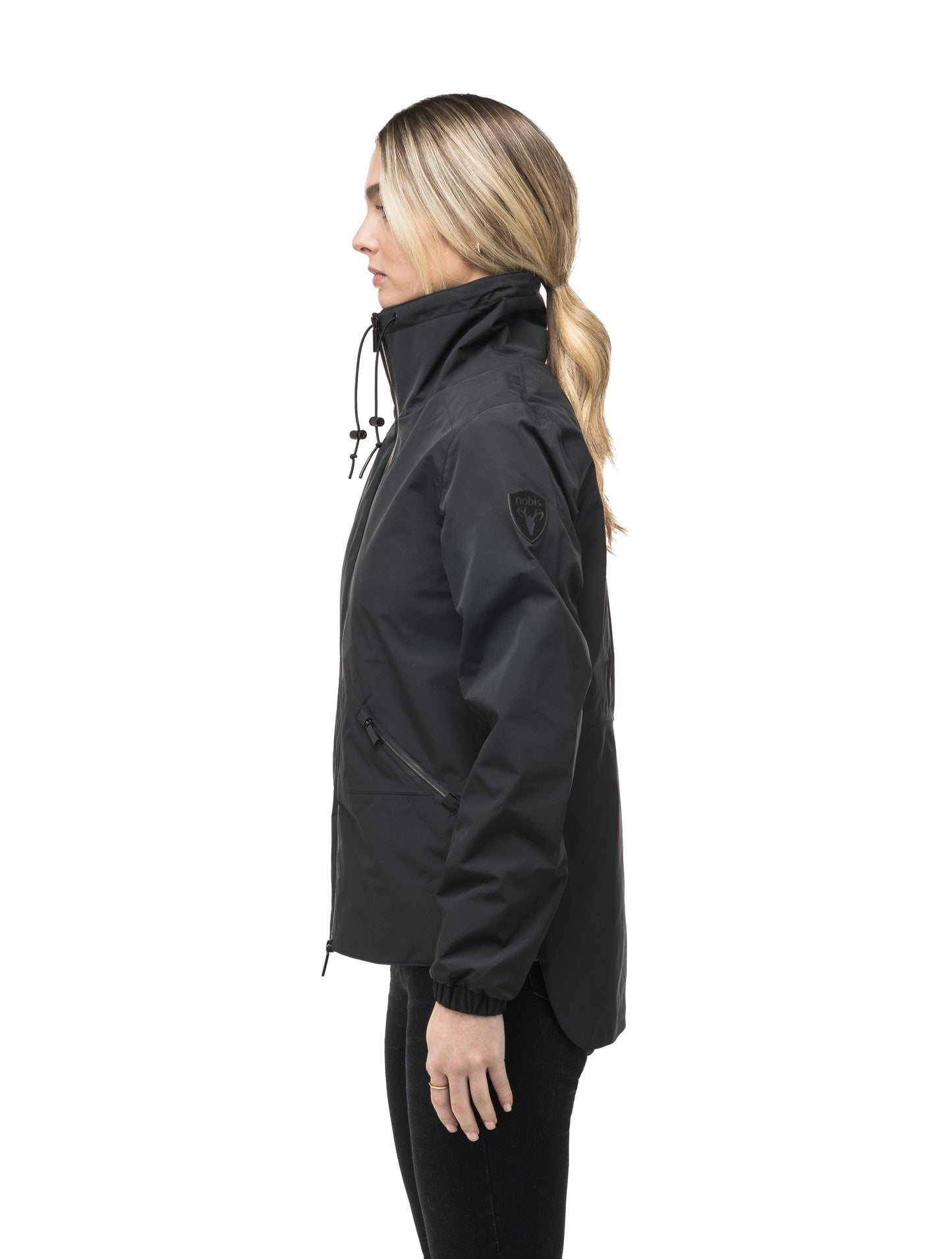 Leah waist length women's jacket in Black