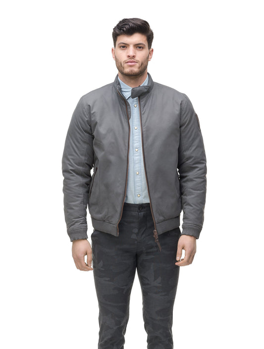 Brushed twill men's jacket in Foggy Blue