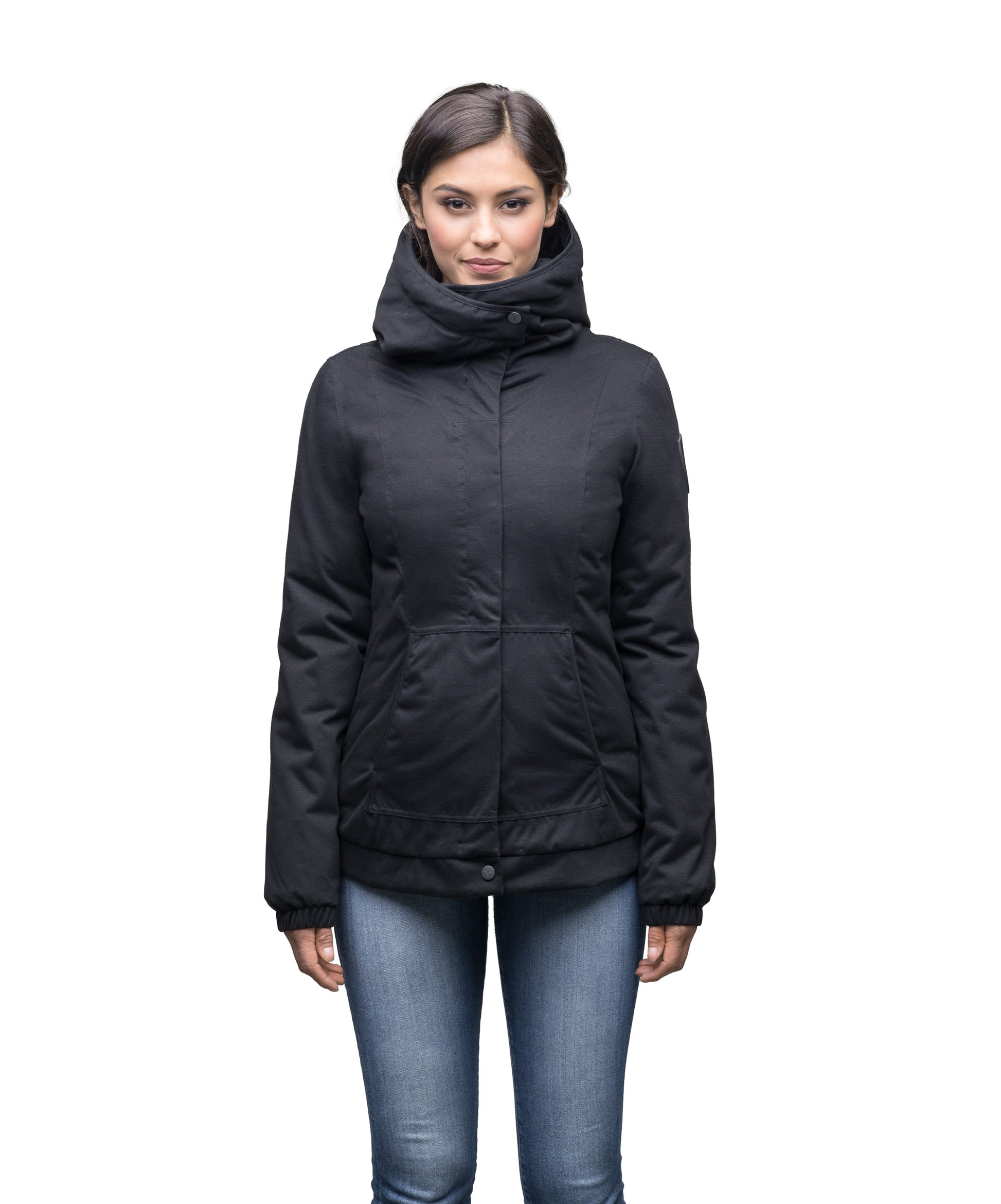 Women's Hoodie with Kangaroo style pocket in Black