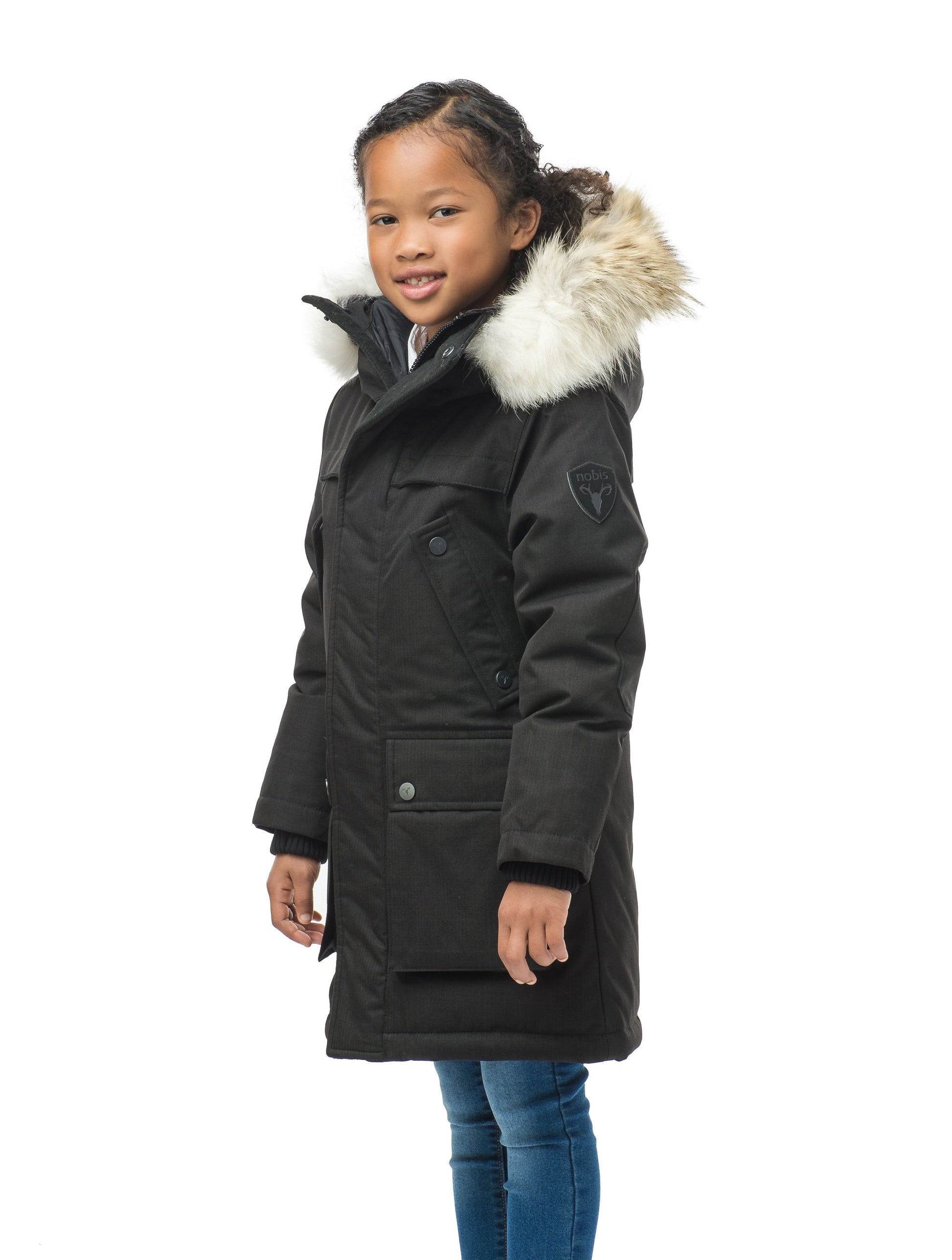 The best kid's down filled parka that's machine washable, waterproof, windproof and breathable in CH Black